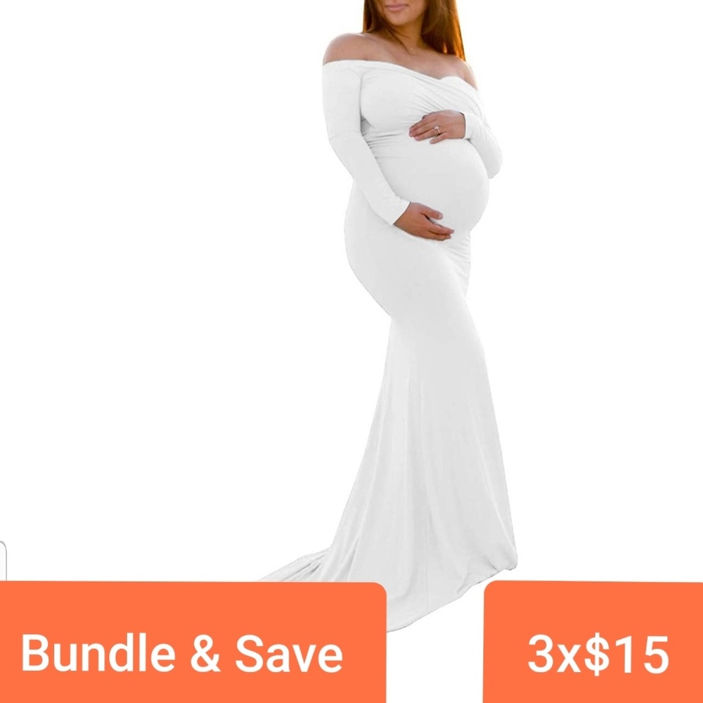 Long maternity photoshoot dress